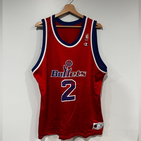 VTG 90s Chris Webber Bullets Champion Jersey - Picture 1 of 5